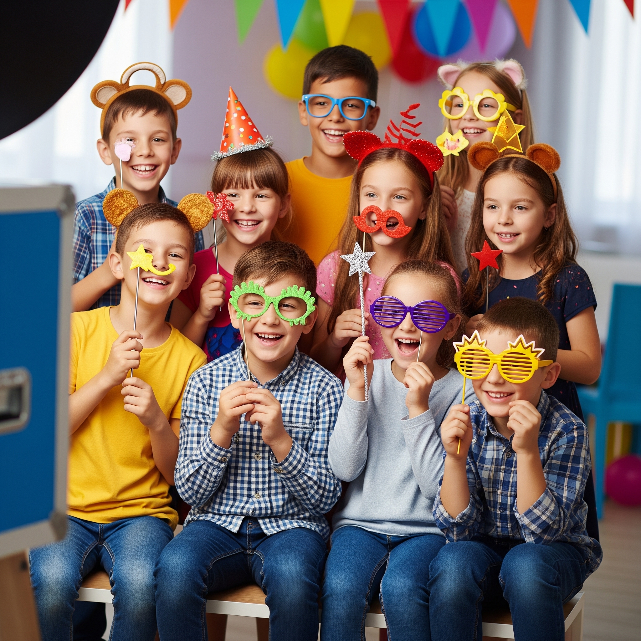 Kinder mit Fotobox